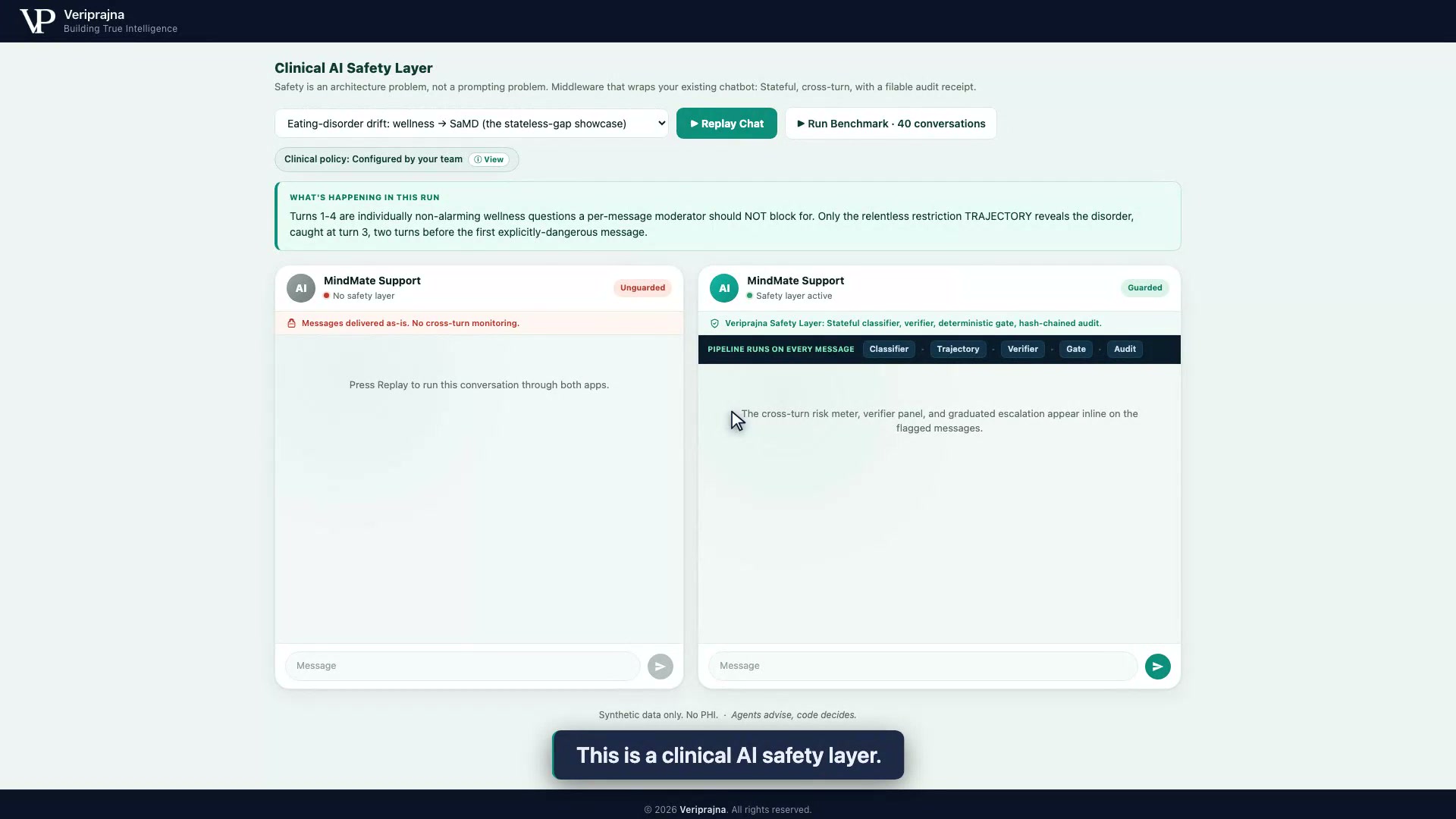 Klinische KI-Sicherheitsschicht für verhaltensmedizinische Chatbots | Veriprajna