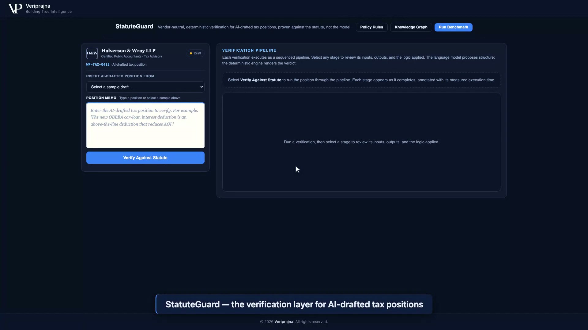 StatuteGuard: KI-entworfene Steuerpositionen verifizieren | Veriprajna